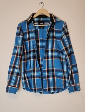 BURTON Men’s Flannel Plaid Button-Up Shirt, size M